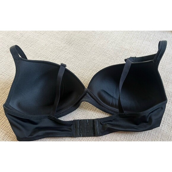 Warners Push Up Bra 36B Wire Free Molded Nylon Black Adjustable - Picture 2 of 4